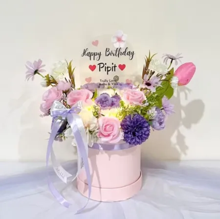 Bloom Box Akrilik Ucapan Ulang Tahun Dairi